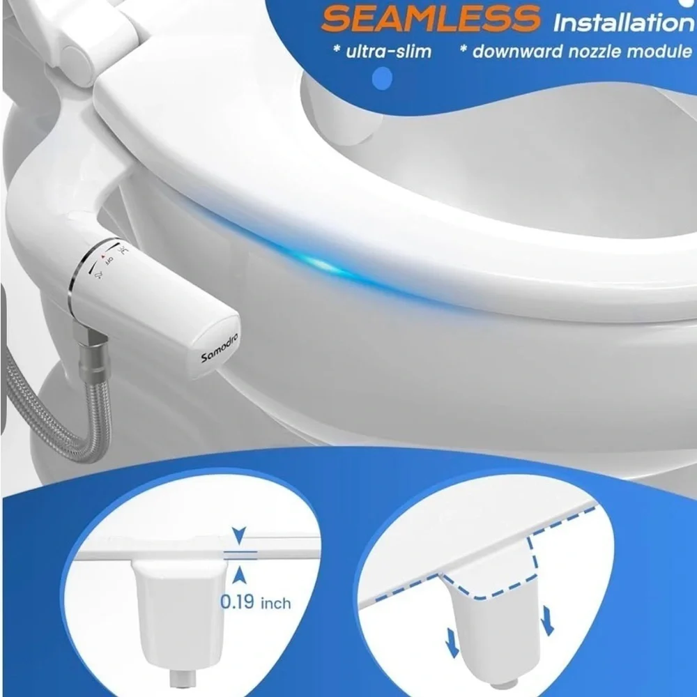 White Bidet Attachment for Toilet Easy DIY NIB